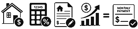 Mortgage calculator icons
