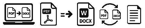 PDF to DOCX converter icons